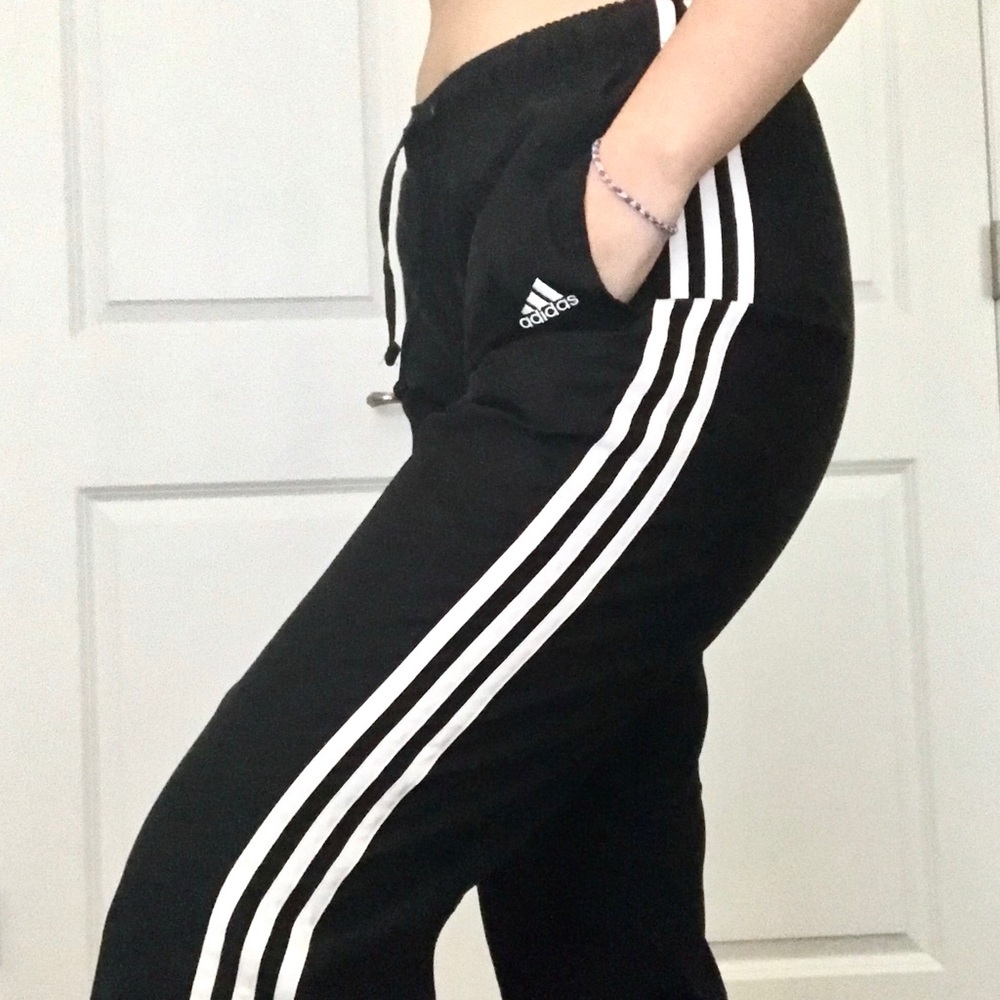 adidas black track pants